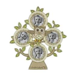 Juliana Baby Noahs Ark Resin 4 Aperture Frame Owl (CG400)