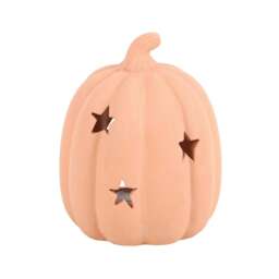 Something Different Terracotta Pumpkin Halloween Tea Light Holder - Orange - One Size Orange