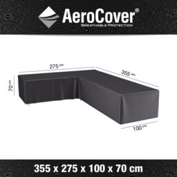 Platinum AeroCover Outdoor Right-Hand L-Shape Sofa Cover W355 x W275 x D100 x H70 cm