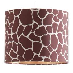ValueLights Oasis Giraffe Print Fabric Gold Shade and Bulb