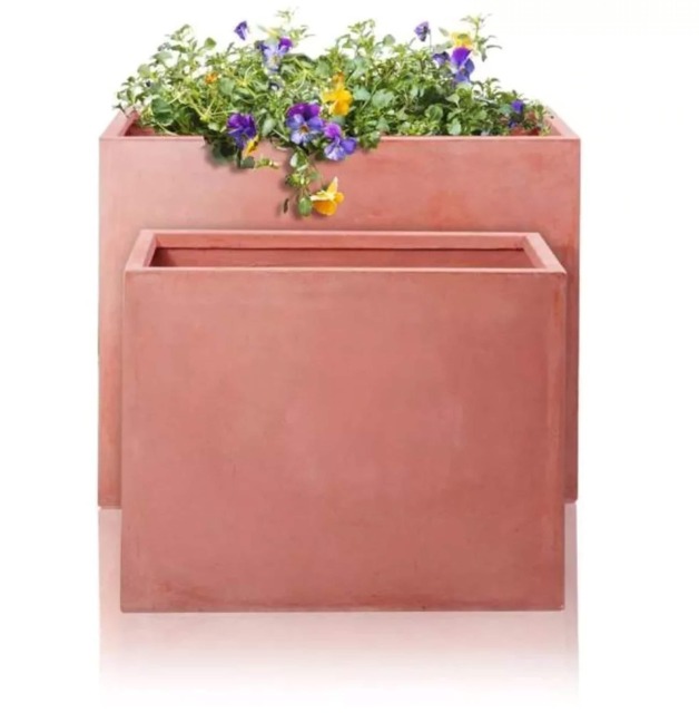 Primrose Terracotta Fibrecotta Tall Trough Planters Set of 2 76cm Planters