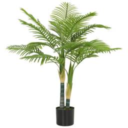 HOMCOM 120cm Artificial Palm Tree with 14 PEVA Leaves in Pot, Green