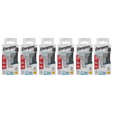 Energizer LED GU10 345lm 3.6W 6500K (Daylight) Light Bulb - Pack of 6
