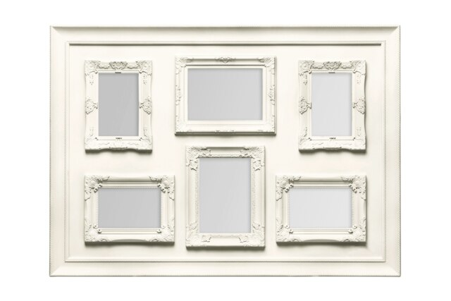 Cream Contemporary 6 Photo Frame,Eye-Catching Polyresin Picture Holder,Sleek Poster Frame,Ideal For Gifting Cream One Size