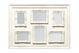 Cream Contemporary 6 Photo Frame,Eye-Catching Polyresin Picture Holder,Sleek Poster Frame,Ideal For Gifting Cream One Size