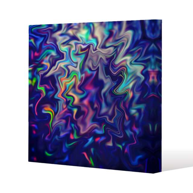 Psychedelic Marble (Canvas Print) / 46 x 46 x 4cm Multi