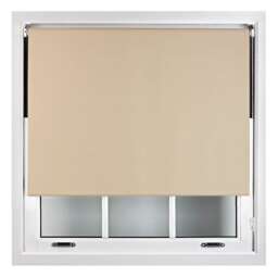 Blackout Roller Blind 90cm Wide x 165cm Long Metal Fittings Brown Cappuccino