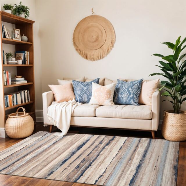 LIVABLISS Roma-Modern Rug 200 x 275 cm Grey Multicoloured Brown