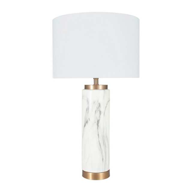 Marble Effect Ceramic Tall Table Lamp