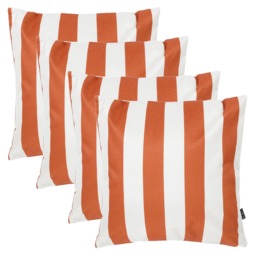 Cushion 43x43 Kyoto Fabric, Stripe, Terracotta
