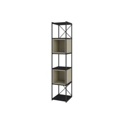 Decortie Vale Mini Bookcase 36x39x179cm Black Ash Green