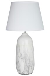 Orsina Contemporary White Ceramic Table Lamp, Elegant Bed Table Lmap, Easily Maintained Lamp for Livingroom Table