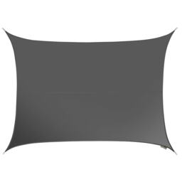5m x 4m Rectangle Water Resistant Charcoal Sun Shade Sail
