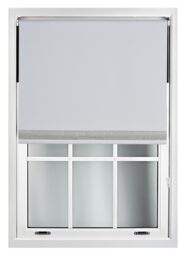 FURNISHED Thermal Blackout Roller Blinds with Diamante Edge Made to Measure Window Shade White White (W) 90cm x (L) 165cm