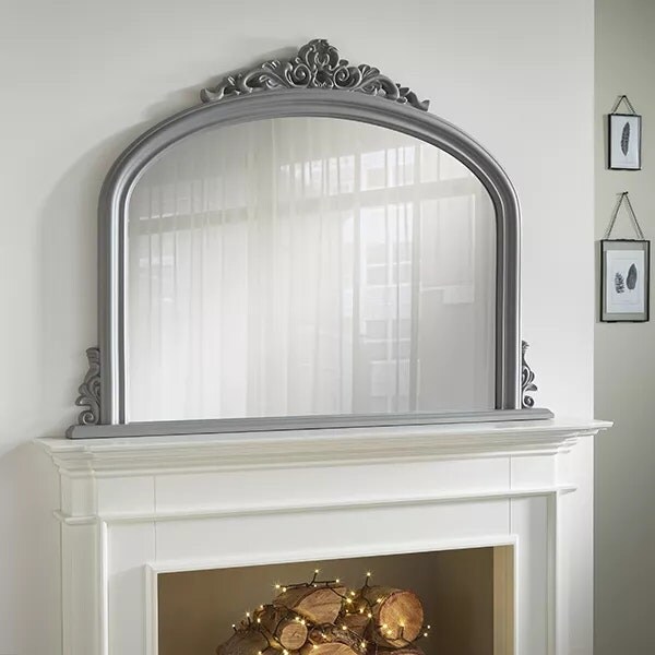 Richmond Overmantle Mirror Grey H 91cm x L 122cmx W 5cm 1
