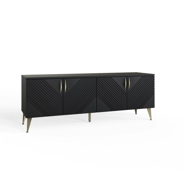 Frank Olsen Ava 1500 TV Cabinet Black Black 2