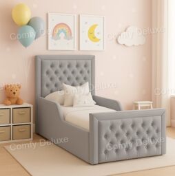 Silver Plush 4ft Small Double Kids Bed Frame
