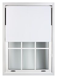 Blackout Roller Blind 130cm Wide x 165cm Long White White