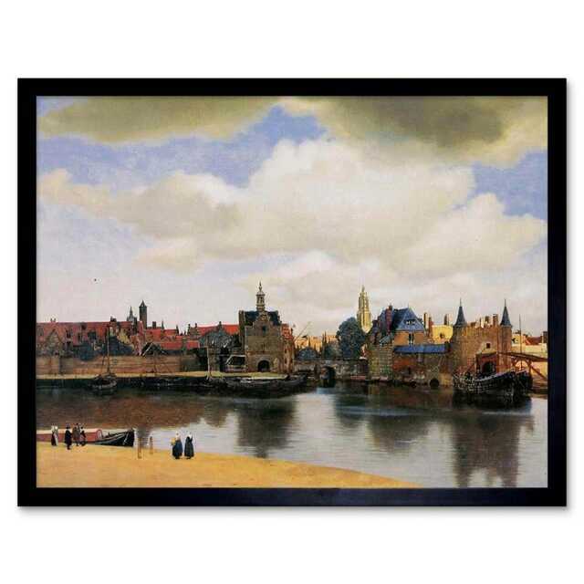 Johannes Vermeer View Of Delft Old Master Painting Framed Wall Art Print