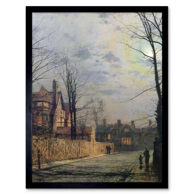 John Atkinson Grimshaw s Moonlit Street Scene Framed Wall Art Print