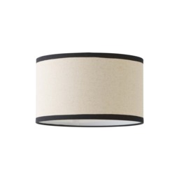 ValueLights Eva Natural Linen Black Trim Small Shade and Bulb