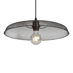 Cassidy - Large Black Mesh Easy Fit Metal Pendant Shade Black Large 1