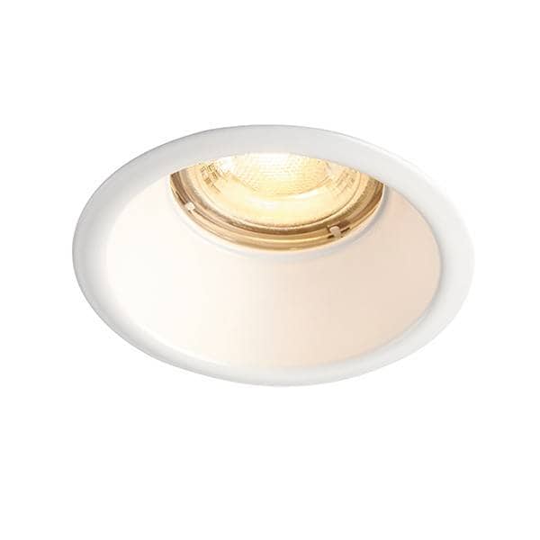 Speculo LED Fire Rated 1 Light Bathroom Recessed Downlight Matt White, Glass IP65