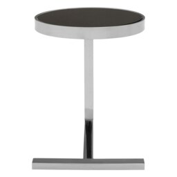 Interiors By Premier Durable Silver Side Table With T Base, Luxurious Finish Side Table By Couch, Modern Design Lounge Table Silver