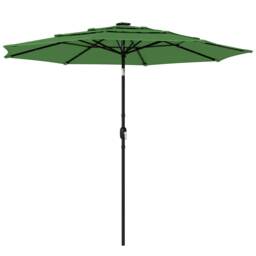 Outsunny Garden Parasol, Outdoor Umbrella with Tilt Function, Green Green Green 300W x 300D x 240H cm
