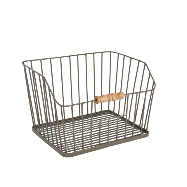 KitchenCraft Storage Basket Grey Metal Large