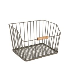 KitchenCraft Storage Basket Grey Metal Large