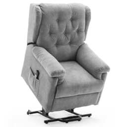 Barnsley Fabric Electric Dual Motor Rise Recliner Mobility Armchair (Grey)