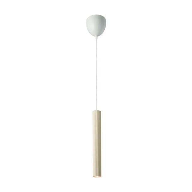Nordlux Vico Indoor Pendant Light Beige Metal GU10 Ribbed - Mains Powered, IP20