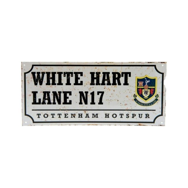 Tottenham Hotspur FC Nostalgia Metal Street Sign - Silver/Black - One Size