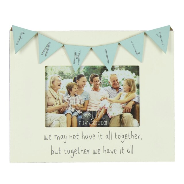 "Love Life Bunting Photo Frame - Family 6"" x 4"" FW557FAM Multi One Size"