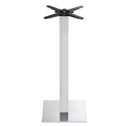 Bromley - Steel Mall Square Poseur Table Base Silver