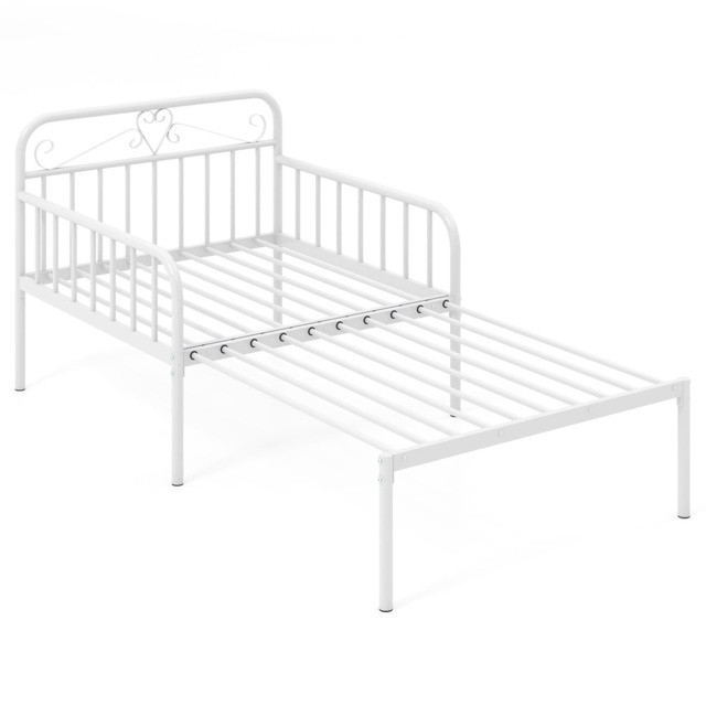 COSTWAY Extendable Daybed to Single Bed with Trundle White