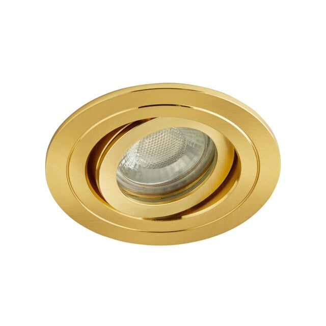 BHS Fion Circular IP65 Tiltable Downlight Gold Satin Brass 1