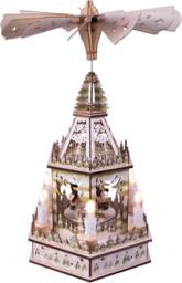 Xmas Wooden Pyramid with LEDs