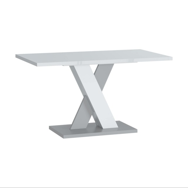 Furneo Coffee Side Table High Gloss White & Matt Grey Modern Living Room Furniture Enzo 02