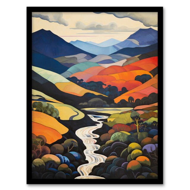 Brecon Beacons Beauty Wales Autumnal Home Decor Black Framed Wall Art Print A4