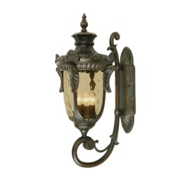 Philadelphia 3 Light Outdoor Large Wall Lantern Light Old Bronze IP44, E14