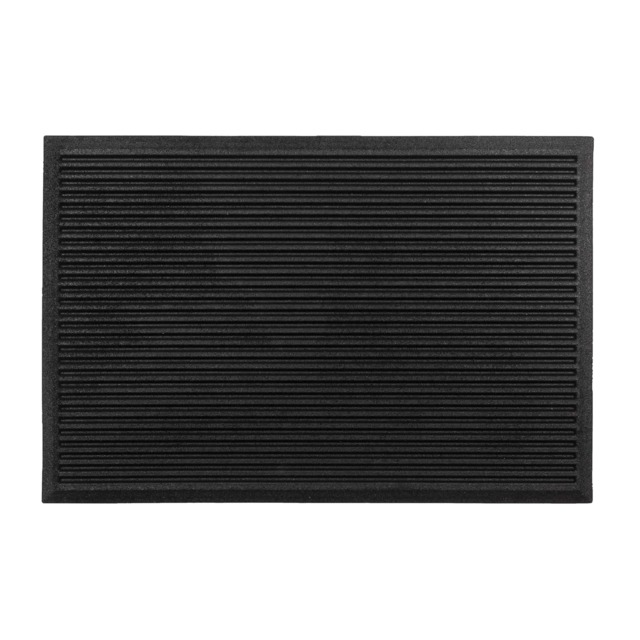 Nicoman Ribbed Harmony Entrance Doormat 120x80cm Black 120x80cm