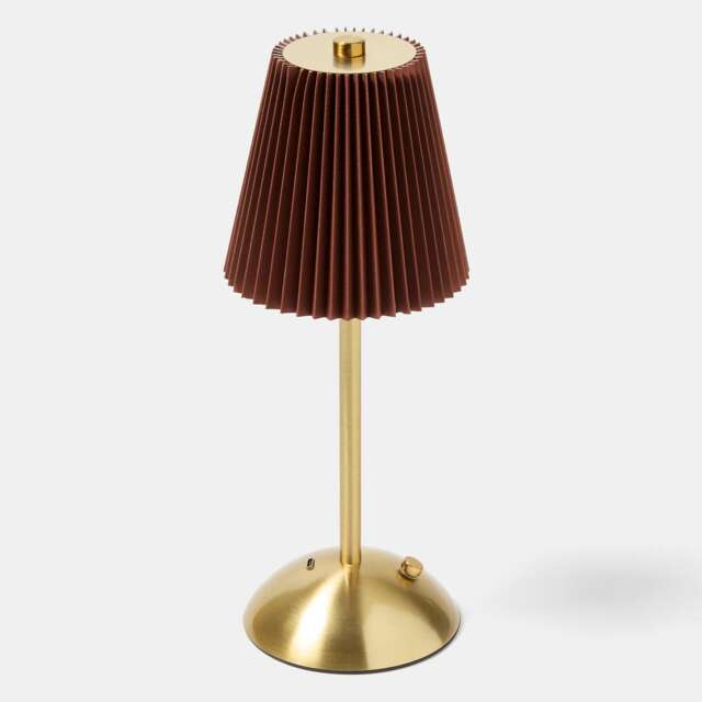 OHS Pleated Bedside Lamp LED Rechargeable Cordless Night Light