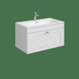 Balterley Wall Hung 1 Drawer Unit with Stone Basin 1 Tap Hole White 431 x 800 x 453mm
