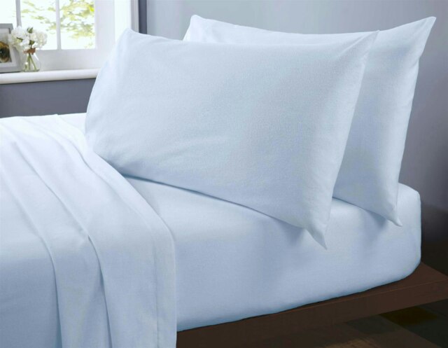 Microfibre Blue Double Sheet Set