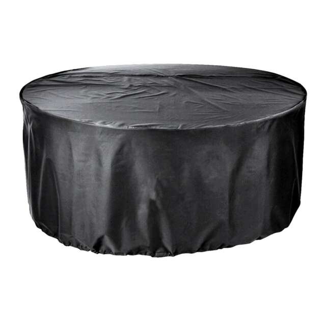 Cozy Bay EZBreathe 6-8 Seat Round Patio Set Cover in Black