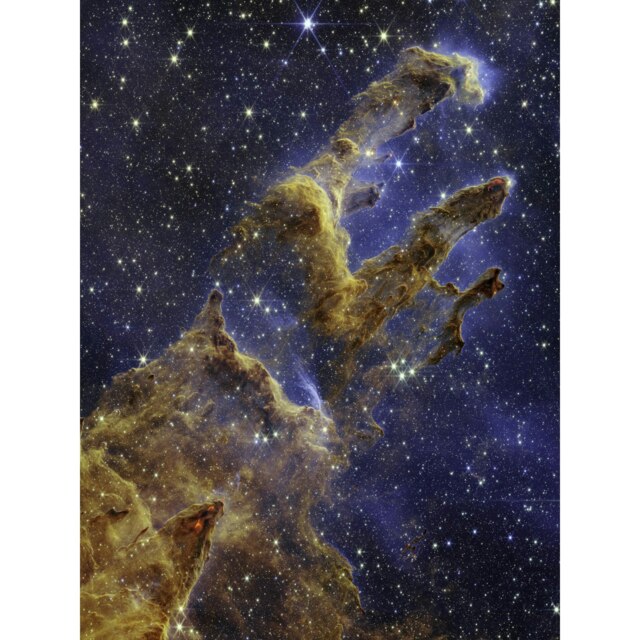 Pillars of Creation Nasa Webb Space Telescope Universe Large Wall Art Print 18x24 Inch Multi
