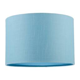 Designer Ocean Current Blue Textured Linen Fabric Circular Lamp Shade
