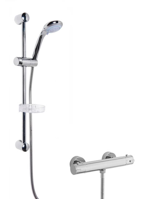Balterley Contemporary Bar Mixer Shower Set Thermostatic Round - Minimalist Bar Valve - JTY034